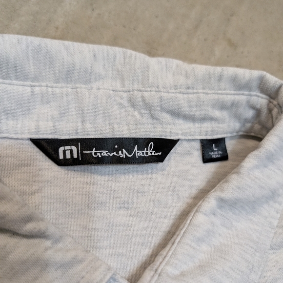 Travis Mathew Mens L Polo Golf Gray Stained - Picture 4 of 8
